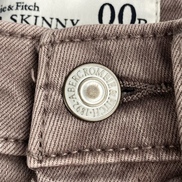 Abercrombie & Fitch Super Skinny High Rise Jeans Sz 00 Light Brown - Picture 3 of 10